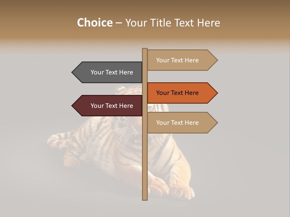Siberian Wildlife Striped PowerPoint Template