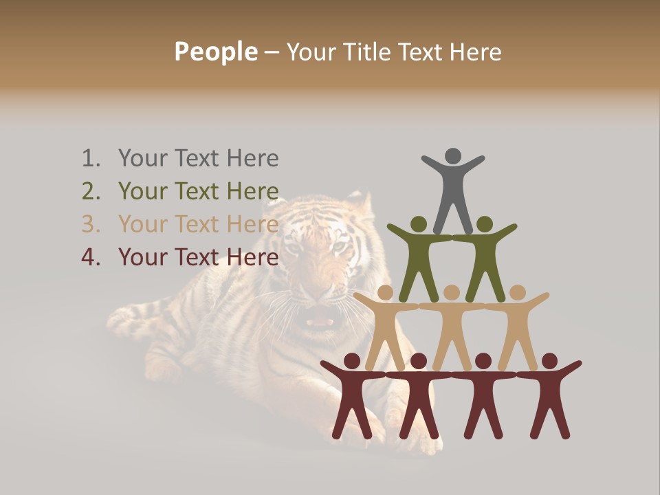 Siberian Wildlife Striped PowerPoint Template