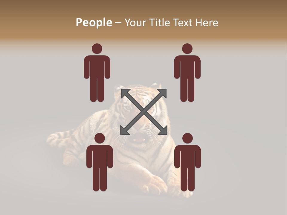 Siberian Wildlife Striped PowerPoint Template