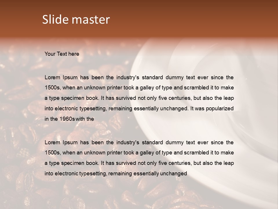 Caffeine Cup Nobody PowerPoint Template