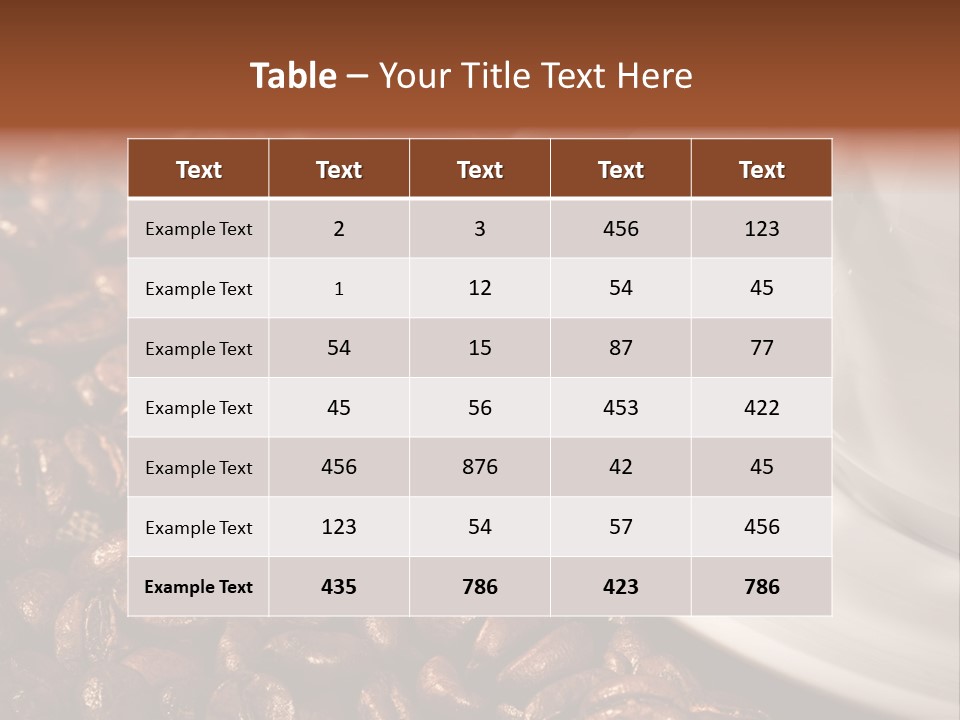 Caffeine Cup Nobody PowerPoint Template