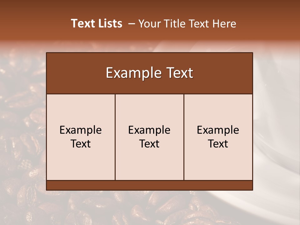 Caffeine Cup Nobody PowerPoint Template