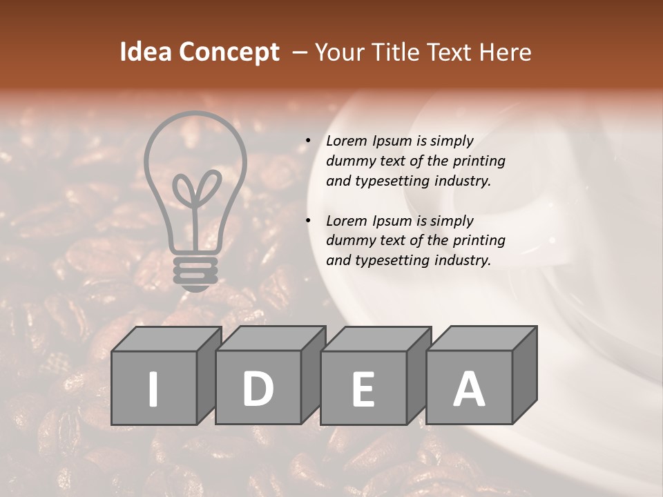 Caffeine Cup Nobody PowerPoint Template