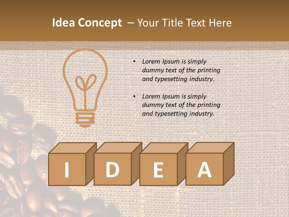 Space Bean Frame PowerPoint Template