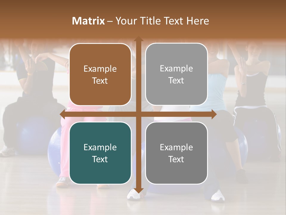 A Group Of People Sitting On Exercise Balls In A Gym PowerPoint Template