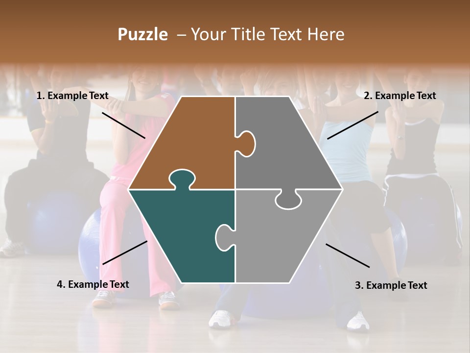 A Group Of People Sitting On Exercise Balls In A Gym PowerPoint Template