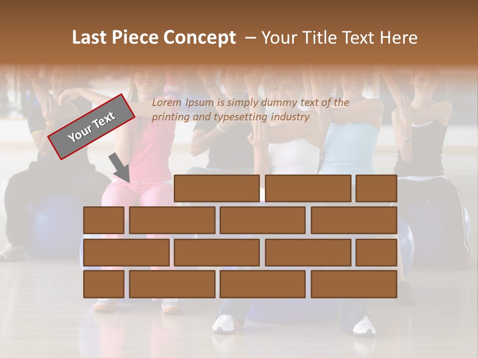 A Group Of People Sitting On Exercise Balls In A Gym PowerPoint Template