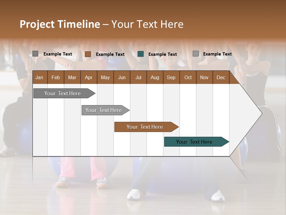 A Group Of People Sitting On Exercise Balls In A Gym PowerPoint Template