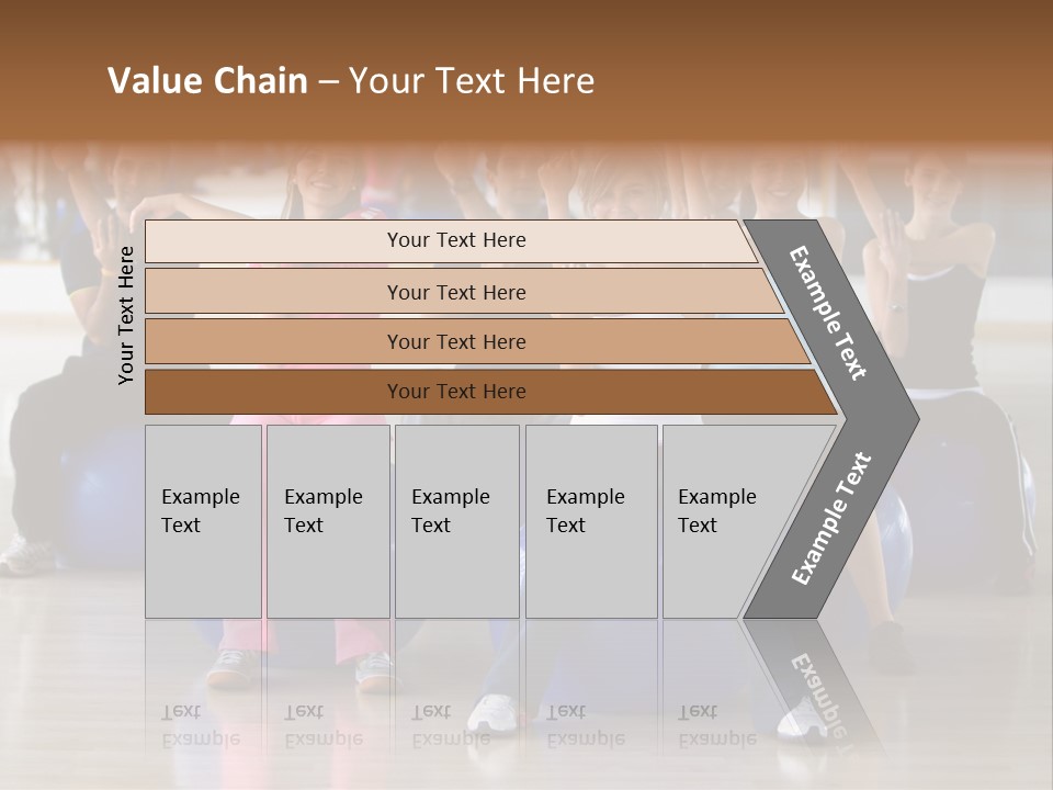 A Group Of People Sitting On Exercise Balls In A Gym PowerPoint Template