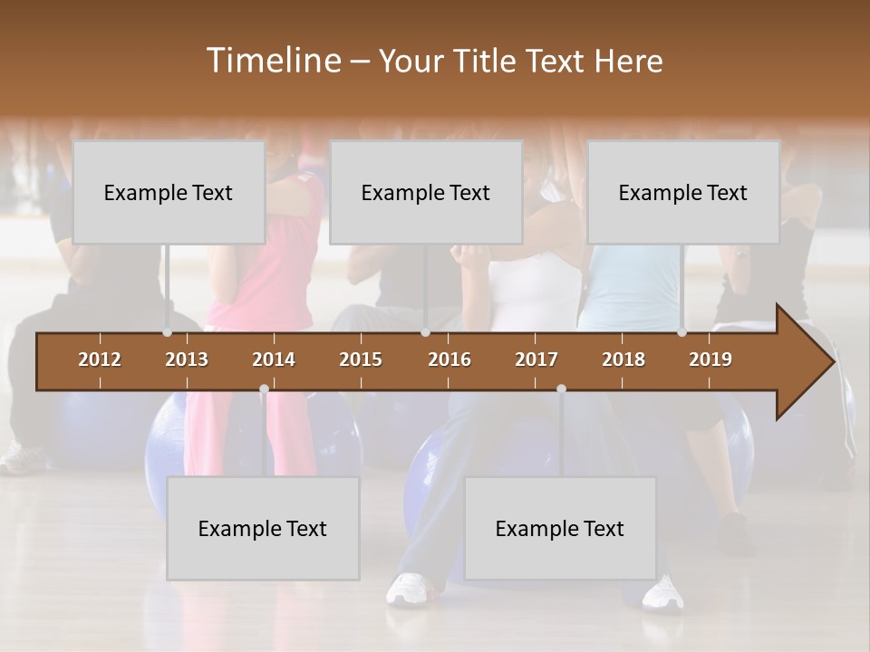 A Group Of People Sitting On Exercise Balls In A Gym PowerPoint Template