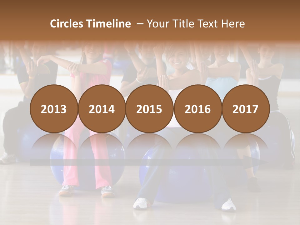 A Group Of People Sitting On Exercise Balls In A Gym PowerPoint Template