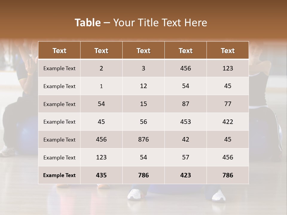 A Group Of People Sitting On Exercise Balls In A Gym PowerPoint Template
