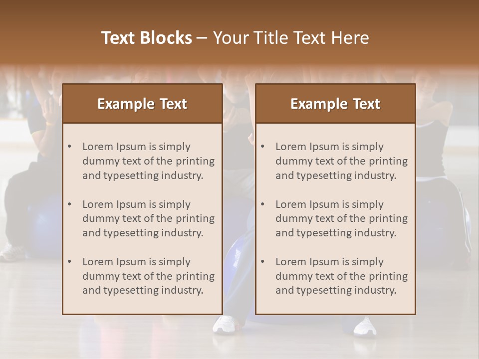 A Group Of People Sitting On Exercise Balls In A Gym PowerPoint Template