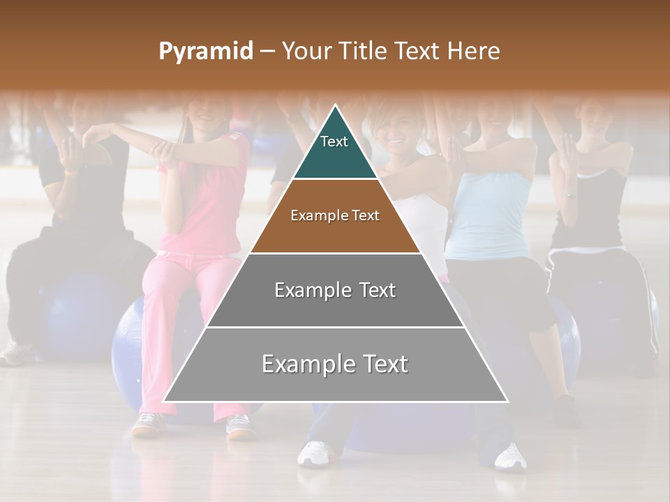 A Group Of People Sitting On Exercise Balls In A Gym PowerPoint Template