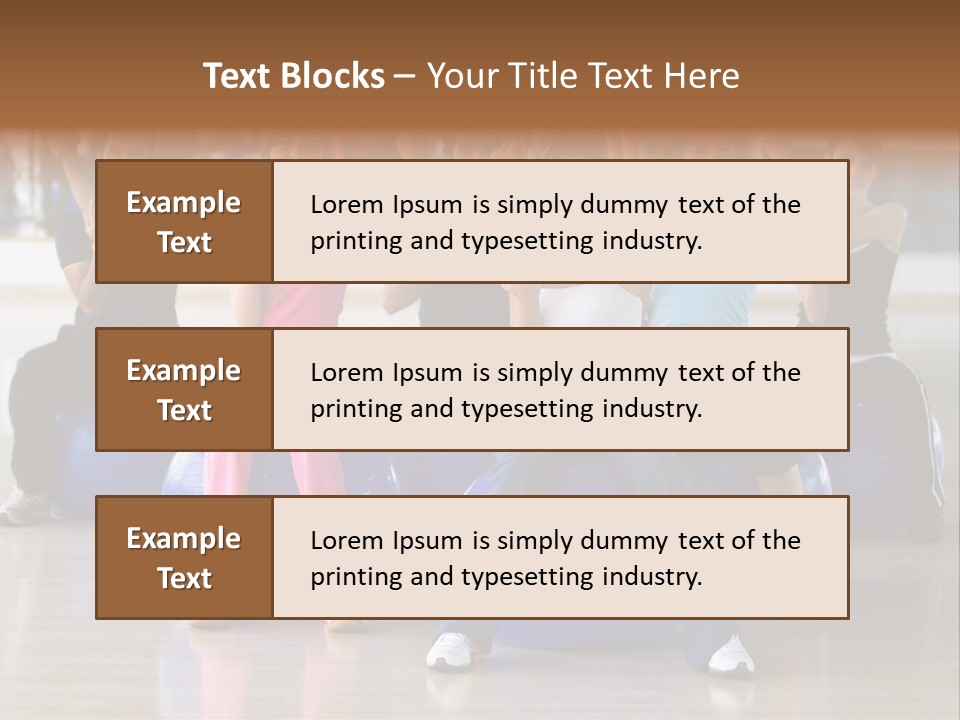 A Group Of People Sitting On Exercise Balls In A Gym PowerPoint Template
