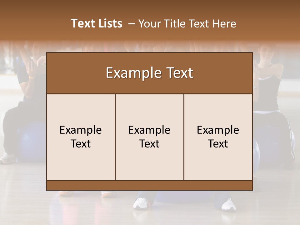 A Group Of People Sitting On Exercise Balls In A Gym PowerPoint Template