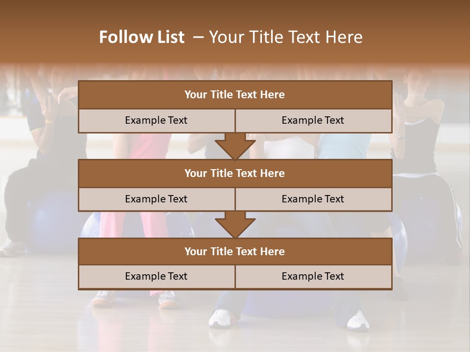 A Group Of People Sitting On Exercise Balls In A Gym PowerPoint Template