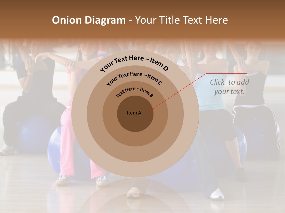 A Group Of People Sitting On Exercise Balls In A Gym PowerPoint Template