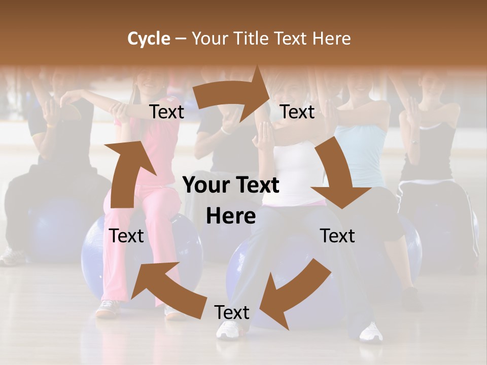 A Group Of People Sitting On Exercise Balls In A Gym PowerPoint Template