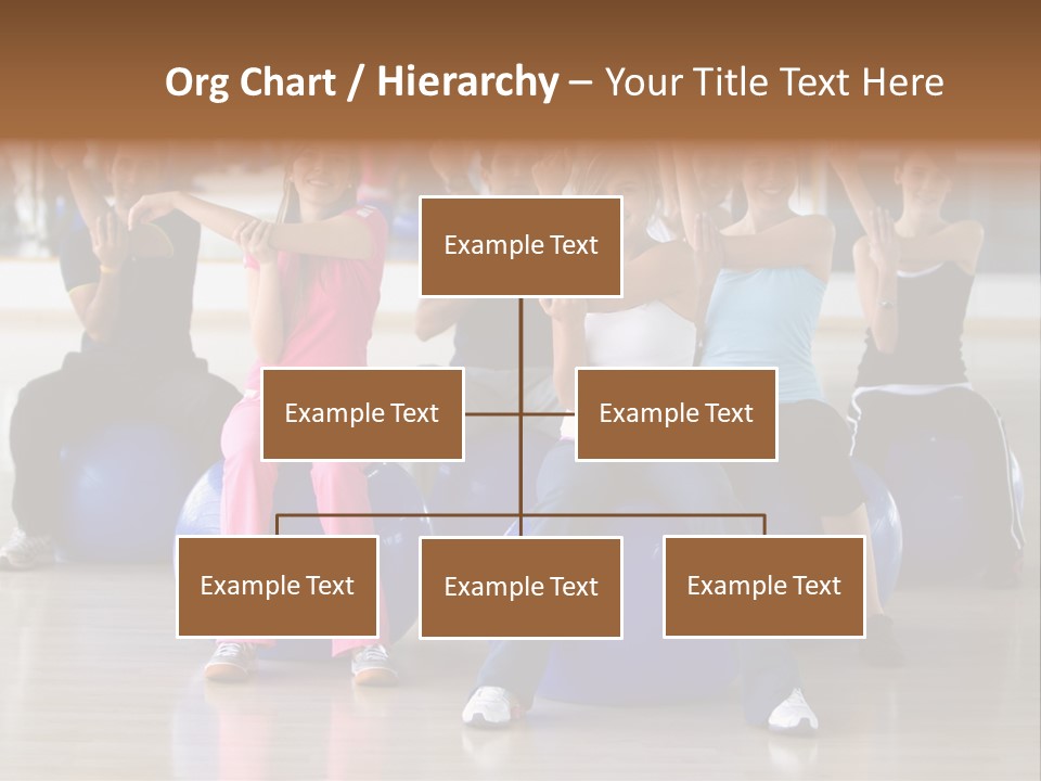 A Group Of People Sitting On Exercise Balls In A Gym PowerPoint Template