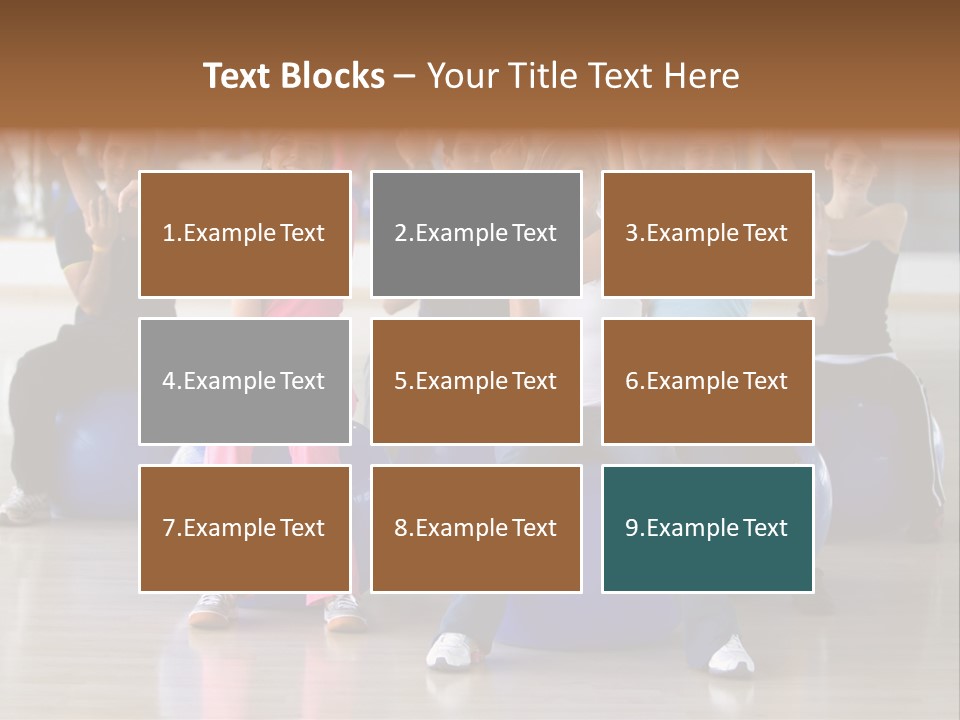 A Group Of People Sitting On Exercise Balls In A Gym PowerPoint Template