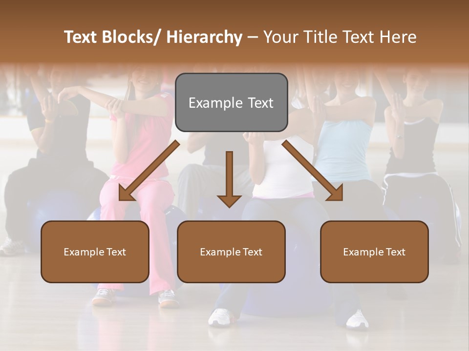 A Group Of People Sitting On Exercise Balls In A Gym PowerPoint Template