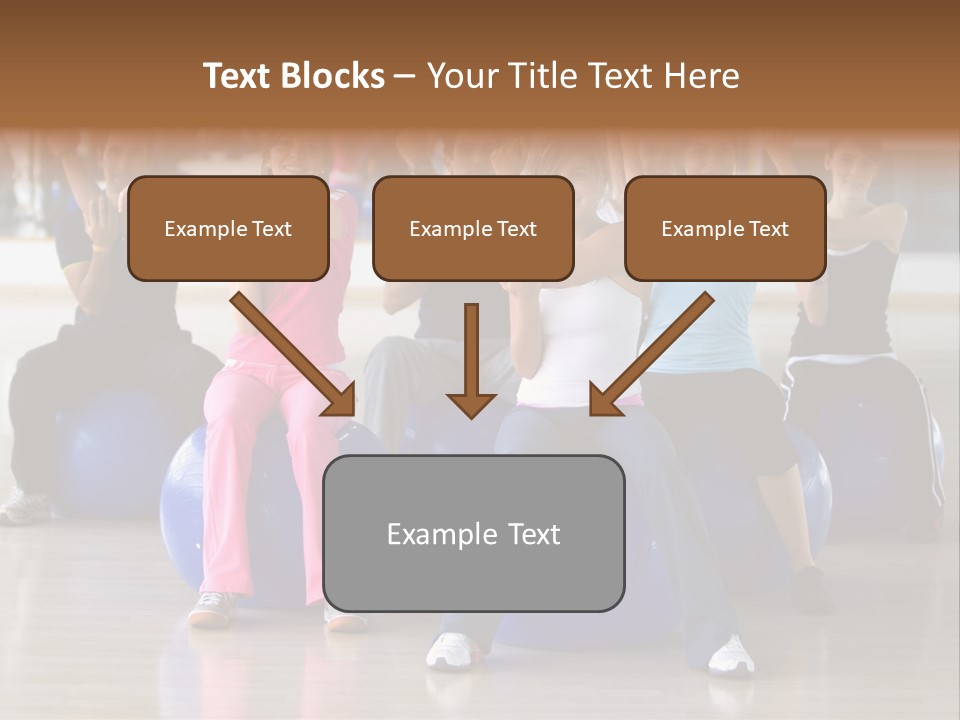 A Group Of People Sitting On Exercise Balls In A Gym PowerPoint Template