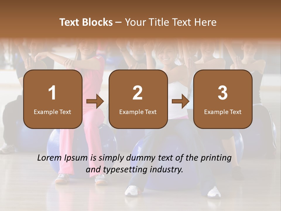 A Group Of People Sitting On Exercise Balls In A Gym PowerPoint Template