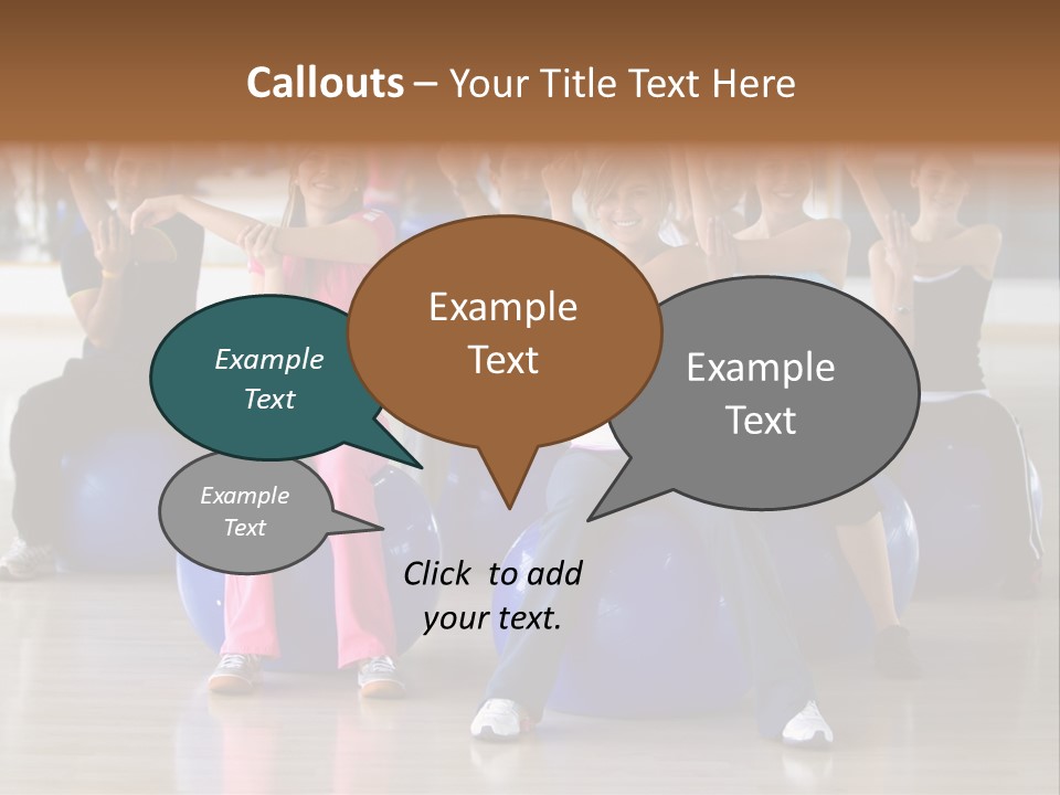 A Group Of People Sitting On Exercise Balls In A Gym PowerPoint Template