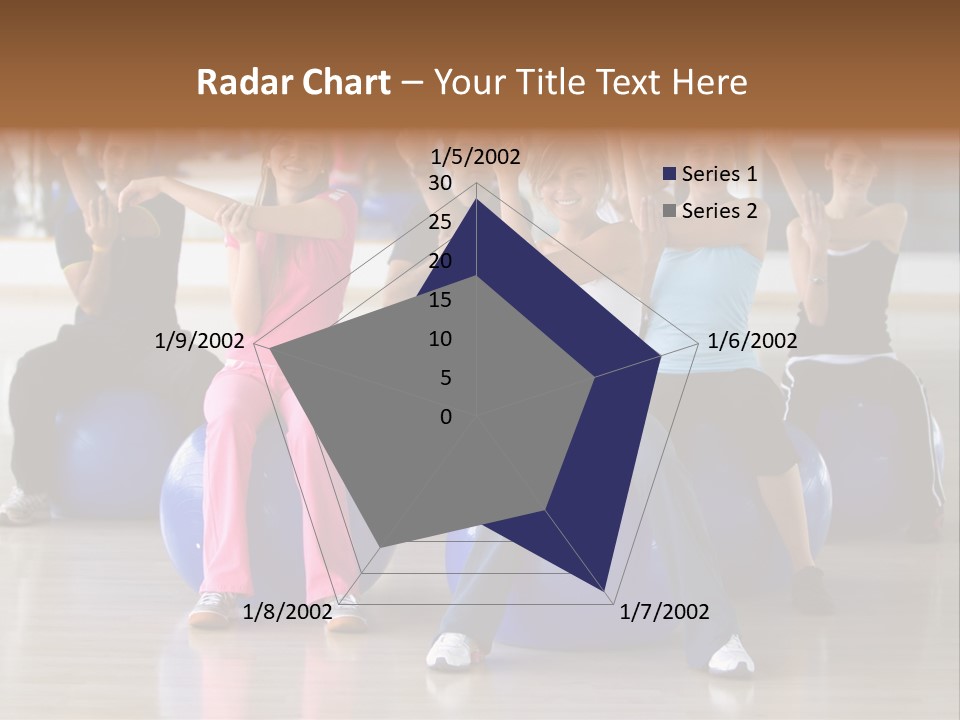 A Group Of People Sitting On Exercise Balls In A Gym PowerPoint Template