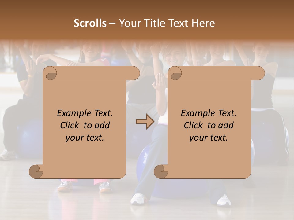 A Group Of People Sitting On Exercise Balls In A Gym PowerPoint Template