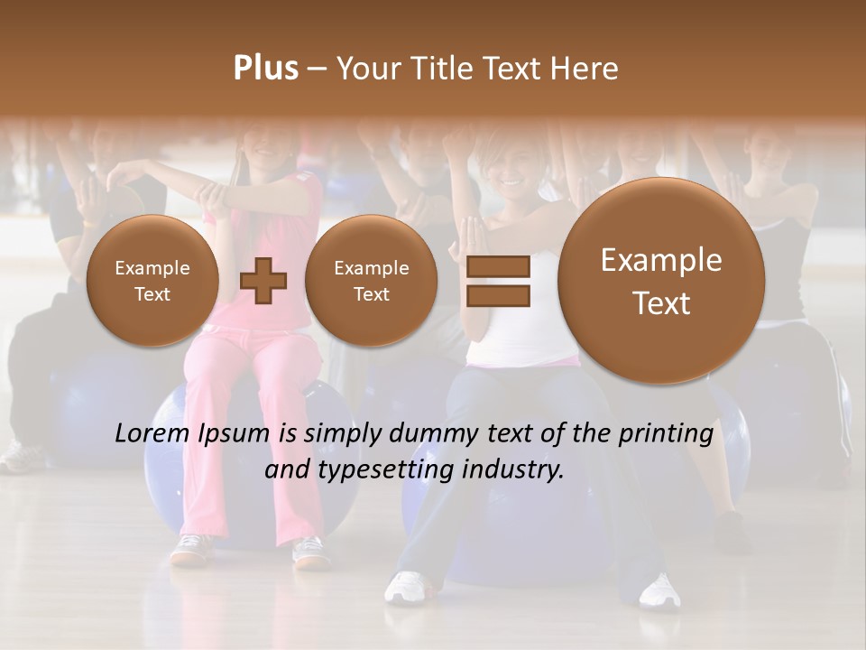 A Group Of People Sitting On Exercise Balls In A Gym PowerPoint Template