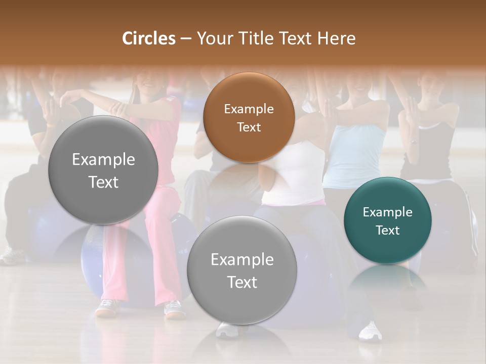 A Group Of People Sitting On Exercise Balls In A Gym PowerPoint Template