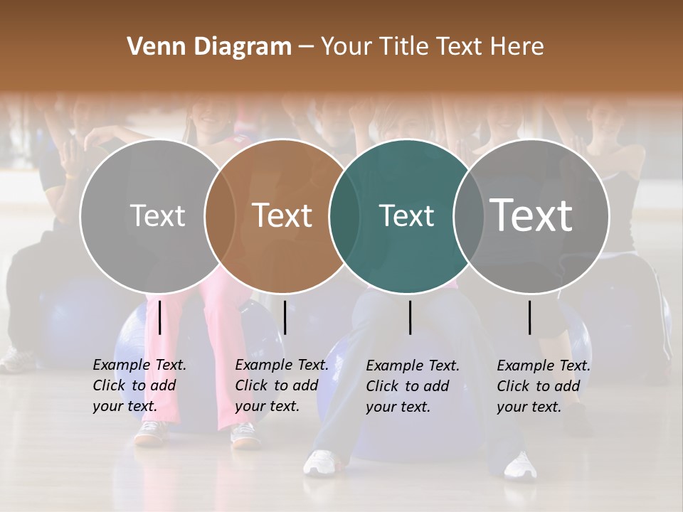 A Group Of People Sitting On Exercise Balls In A Gym PowerPoint Template