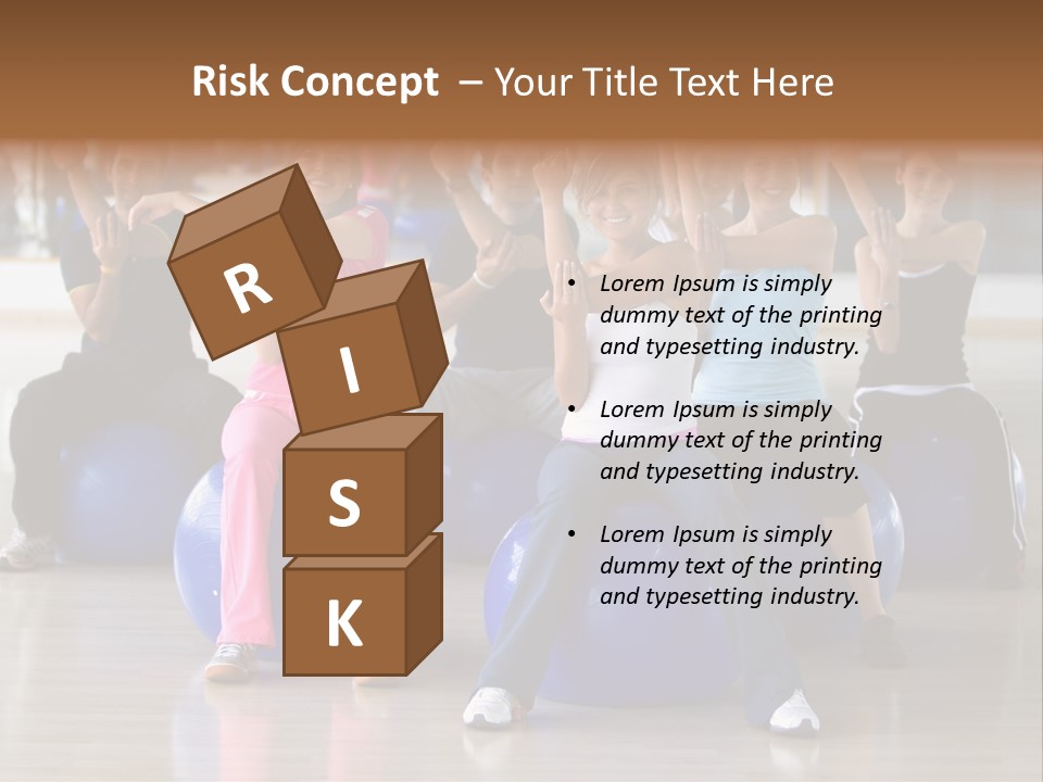 A Group Of People Sitting On Exercise Balls In A Gym PowerPoint Template