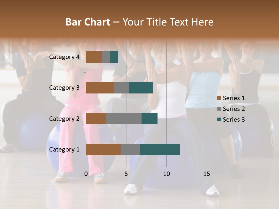 A Group Of People Sitting On Exercise Balls In A Gym PowerPoint Template