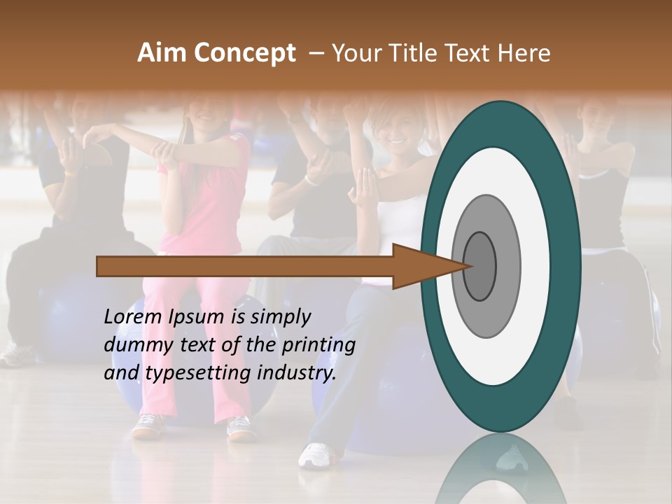 A Group Of People Sitting On Exercise Balls In A Gym PowerPoint Template