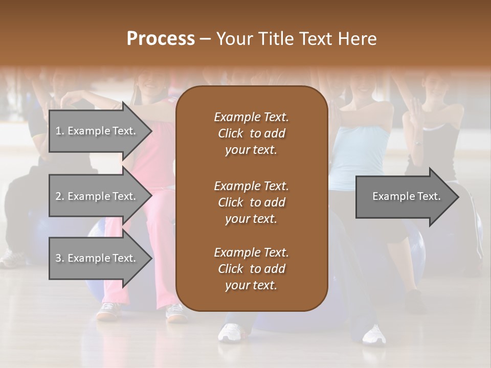 A Group Of People Sitting On Exercise Balls In A Gym PowerPoint Template