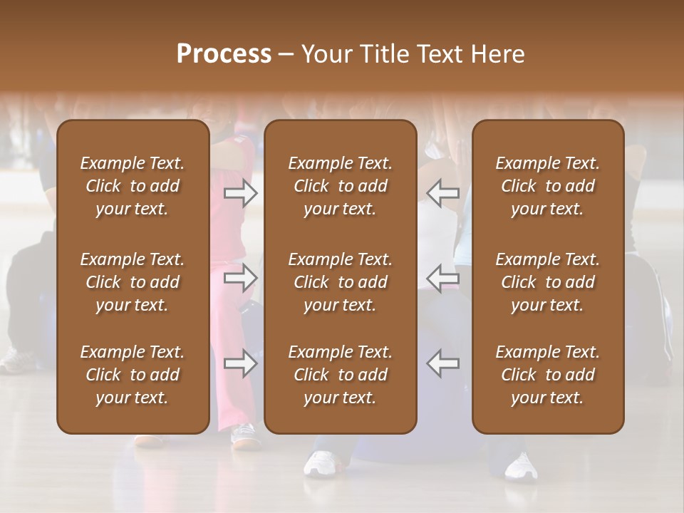 A Group Of People Sitting On Exercise Balls In A Gym PowerPoint Template