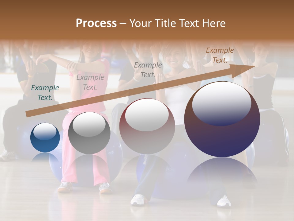 A Group Of People Sitting On Exercise Balls In A Gym PowerPoint Template