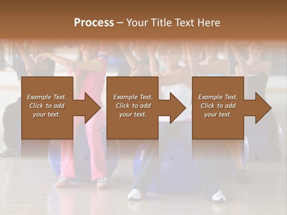 A Group Of People Sitting On Exercise Balls In A Gym PowerPoint Template