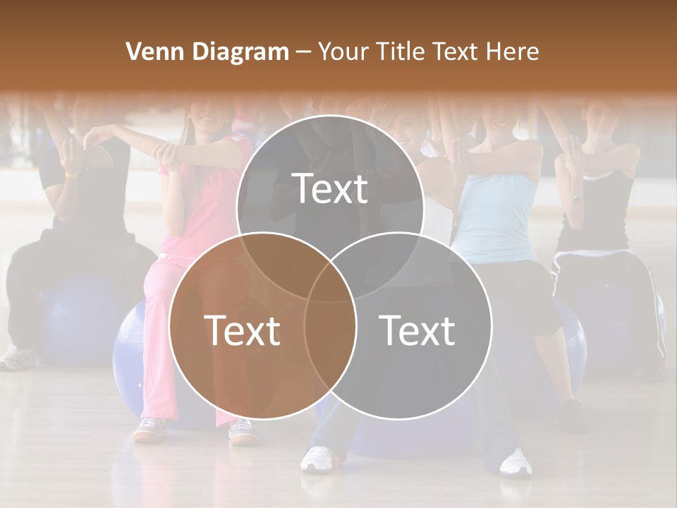 A Group Of People Sitting On Exercise Balls In A Gym PowerPoint Template