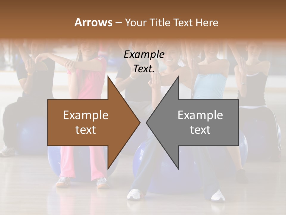 A Group Of People Sitting On Exercise Balls In A Gym PowerPoint Template