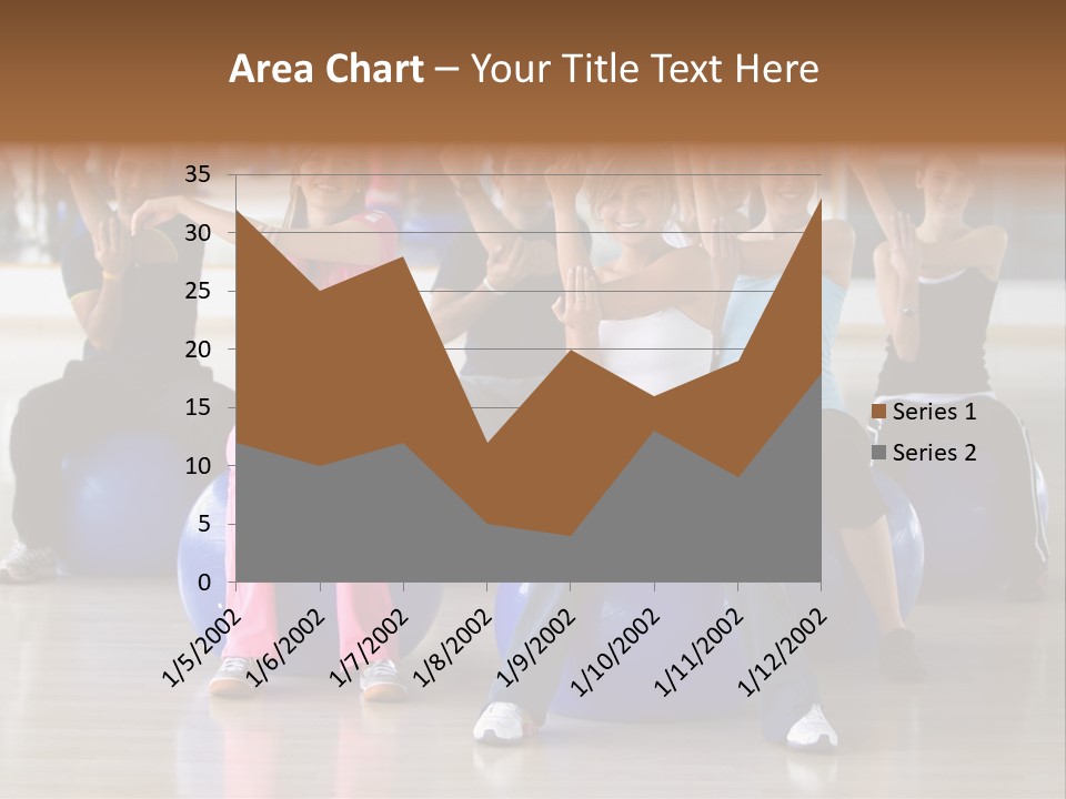 A Group Of People Sitting On Exercise Balls In A Gym PowerPoint Template