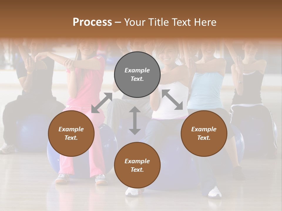 A Group Of People Sitting On Exercise Balls In A Gym PowerPoint Template