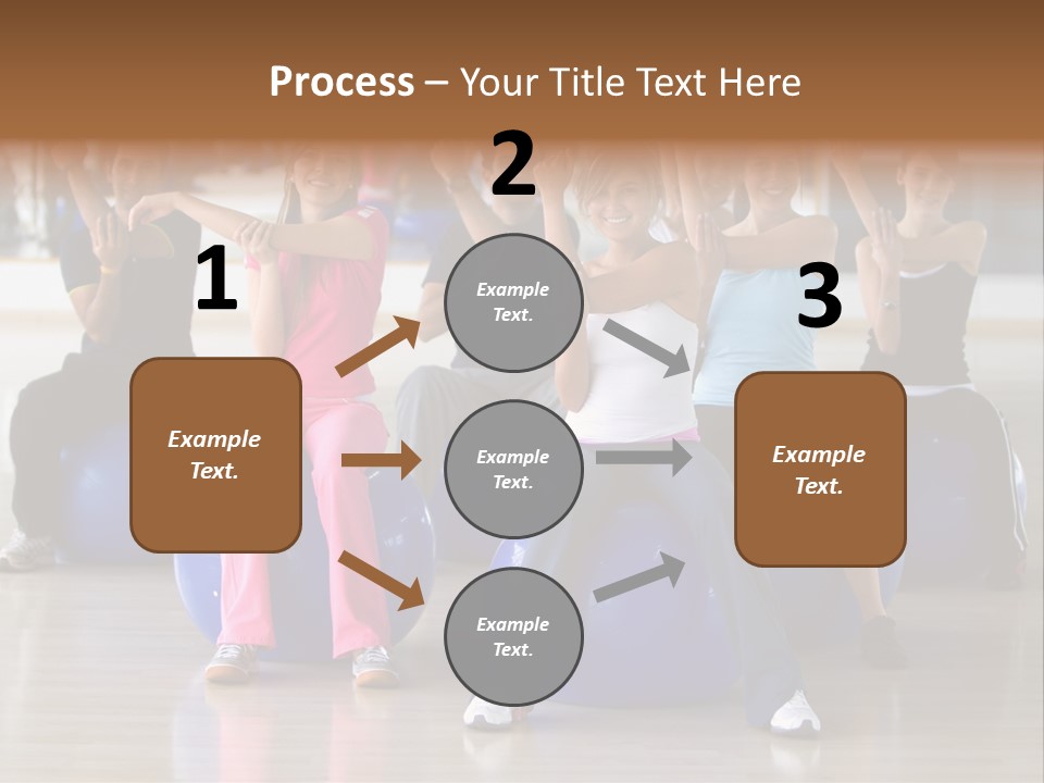 A Group Of People Sitting On Exercise Balls In A Gym PowerPoint Template