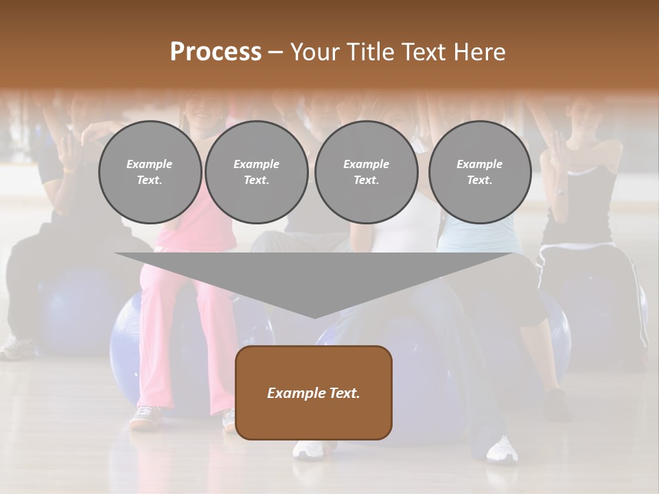 A Group Of People Sitting On Exercise Balls In A Gym PowerPoint Template