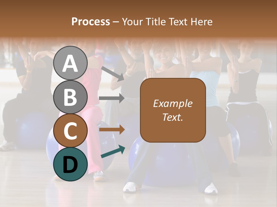 A Group Of People Sitting On Exercise Balls In A Gym PowerPoint Template