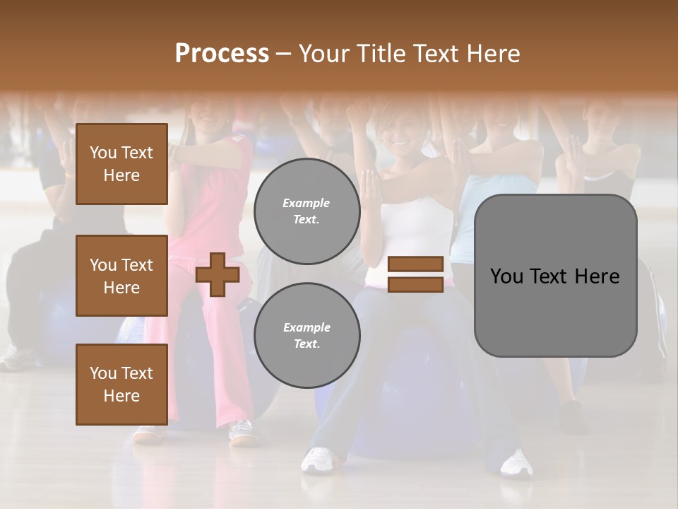 A Group Of People Sitting On Exercise Balls In A Gym PowerPoint Template