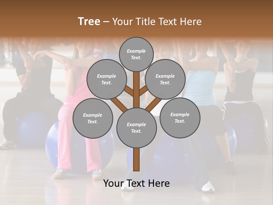 A Group Of People Sitting On Exercise Balls In A Gym PowerPoint Template